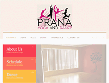 Tablet Screenshot of pranayogaanddance.com